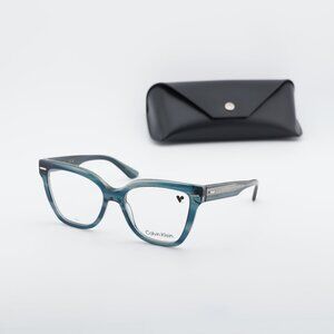 Calvin Klein CK23543 416 Cat Eye Eyeglasses 54mm - Striped Blue